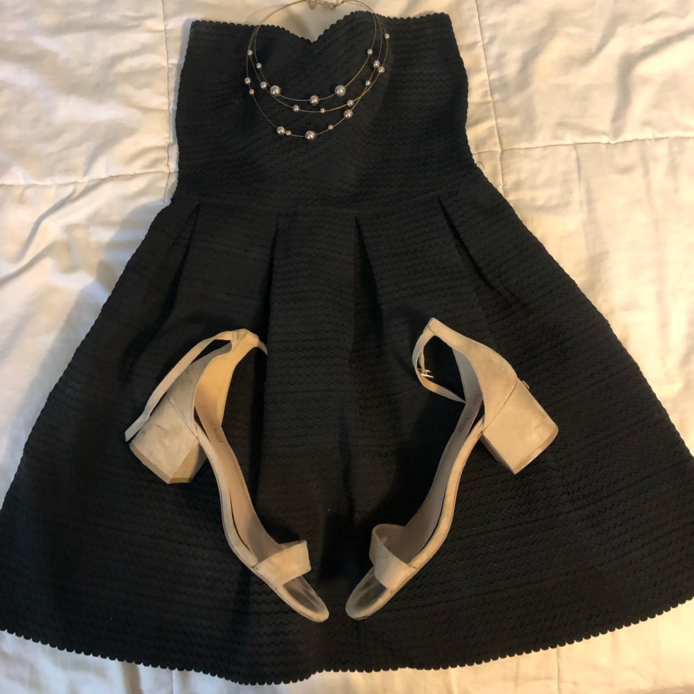 Strapless Black Bandage Dress